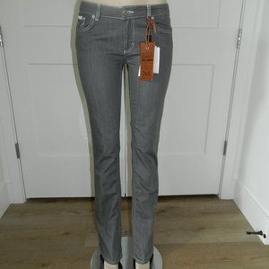 NWT D&G Dolce & Gabbana Slimmy Women Gray Straight Leg Jeans sz 29X34.5 in $265